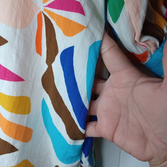 Tabitha Multicolor Leaf Pattern Tunic - Picture 9 of 15